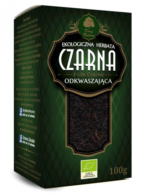 Herbata Czarna Odkwaszająca EKO 100g | Dary Natury